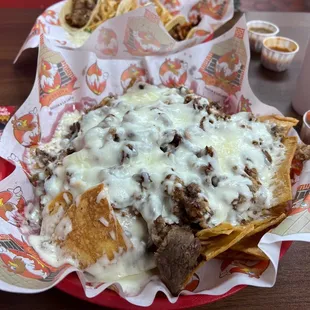 Nachos with barbacoa