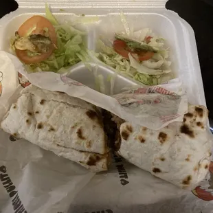 Burrito with carne asada!