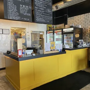 Menu board and counter