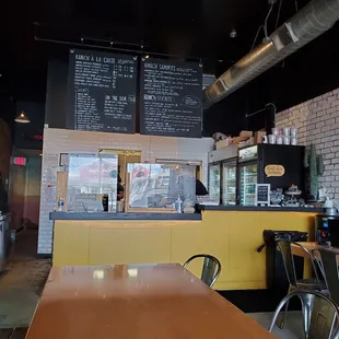 Menu view from the tables