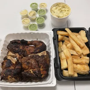 Whole Chicken Meal with Yuca Fries