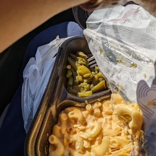 Make and cheese all under the ribs