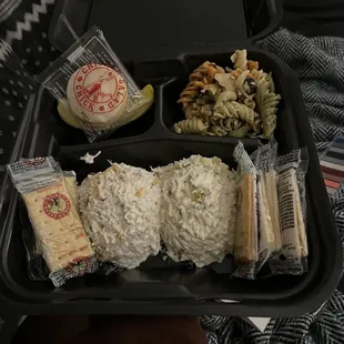 Left: Sassy Scotty Right: Olivia's Old South  Pasta Salad