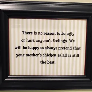 there is no reason to be ugly or hurt anyone&apos;s feelings we will be happy to always pretend that your mother