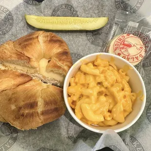 OG chicken salad melt with Mac n cheese