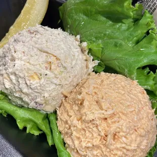 The Chick Meal with Sassy Scotty (left) and Buffalo Barclay (right) chicken salad