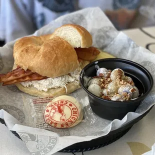 BLT with fruit