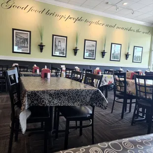 Inside dining area