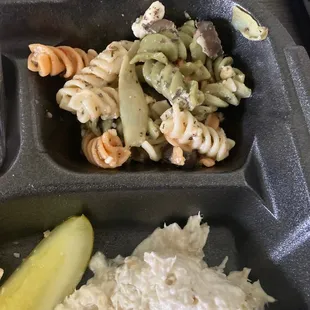Pasta salad serving