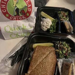 Two meals with extra side