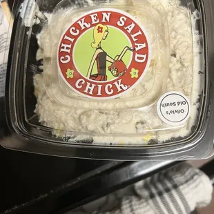 chicken in a plastic container