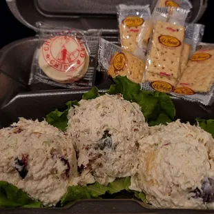 All of the chicken salads with fruits: Cranberry Kelli, Fancy Nancy &amp; Fruity Fran