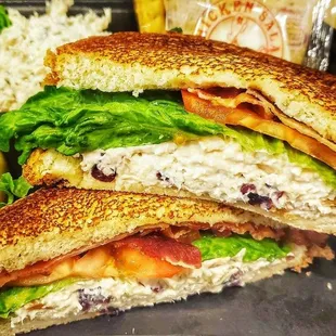 BLT Sandwich with Jalapeño Holly Chicken Salad Scoop