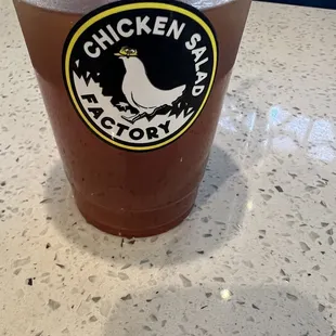 a cup of chicken salad