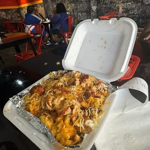 Honey Hot Chicken Mac Fries