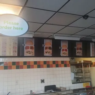 Items on the menu