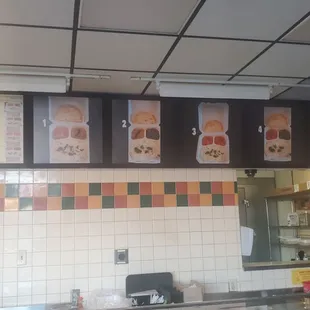 Items on the menu