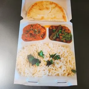 Chicken Tikka Masala + Chana Masala Platter