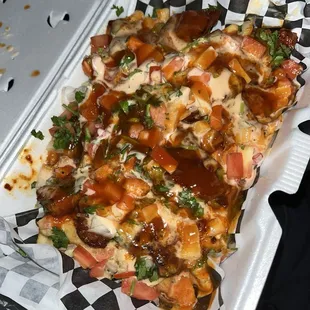 Regular loaded pork belly fries