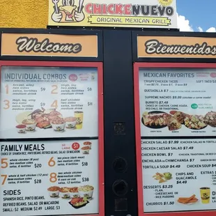 Drive thru menu