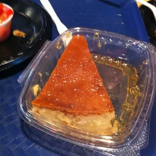 Flan to go. Made on site