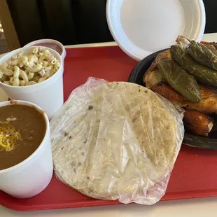 a plate of food and a bowl of soup