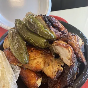 a plate of food on a table