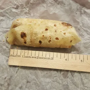 4 inch Large Burrito for 3.95...beware!