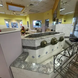 the inside of a restaurant