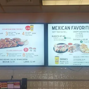 Updated menu as of 4/13/18