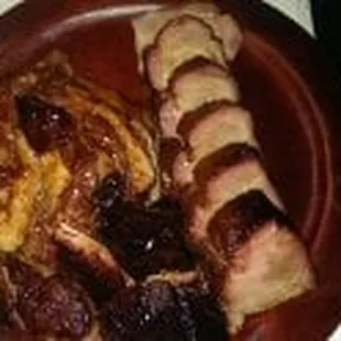 Pulled pork three ways Pulled, Sliced and chunks