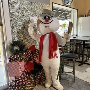 Frosty is here for the day