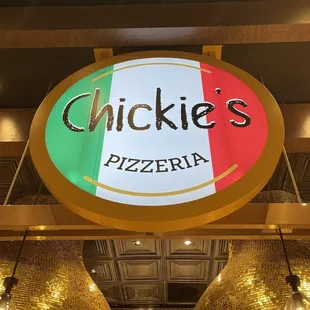 a sign above the entrance