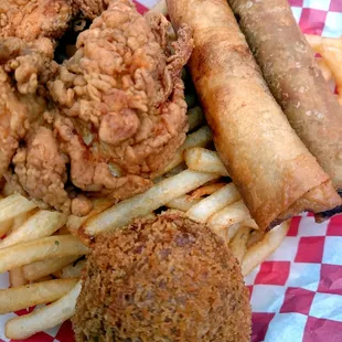 Combo: Bola Bola Ball, Lumpia and Chicken Strips