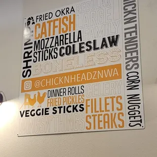 a sign for fried okra