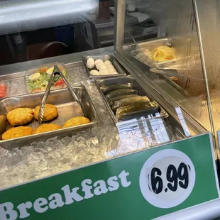a variety of food items