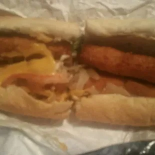 Cheese fish sub