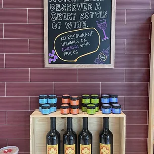 bottles of wine on a table