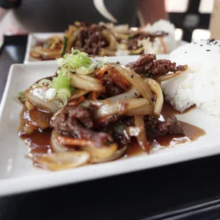 a close up of a plate of food