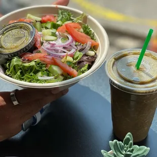 Fattoush Salad and Summer Lovin Smoothie