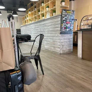 the interior of a coffee shop