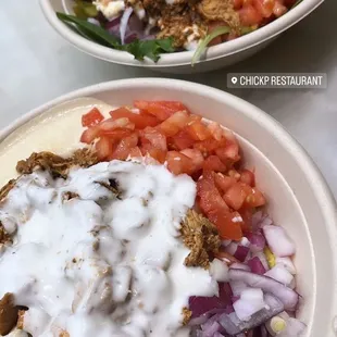 Rice Bowl and Rice Bowl (sub rice for greens)