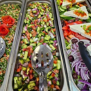 Selection of salads.