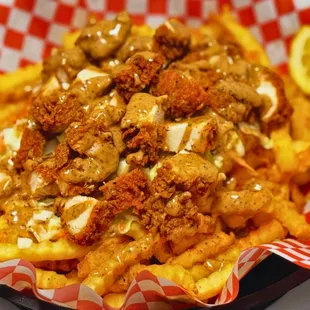 a basket of french fries