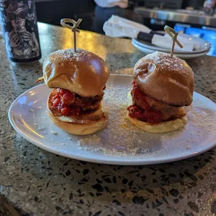 Meatball sliders - happy hour