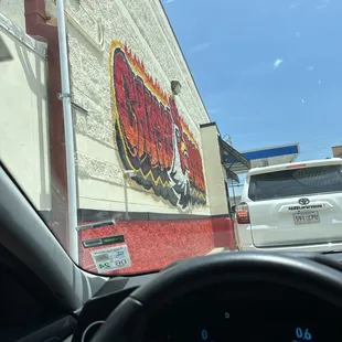 Chicky Sandos Brick &amp; Mortar drive thru! Cool sign on the side