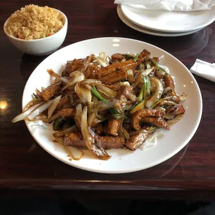 Mongolian Tofu with Fried Rice