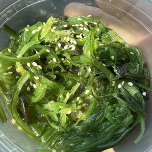 Gross rotten smelling and tasting seaweed salad  I spit it out.  $5