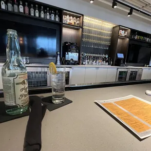 Great table top bar with strong Tequila selection.