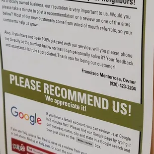 Are you a Google guy or a yelper they appreciate all reviews